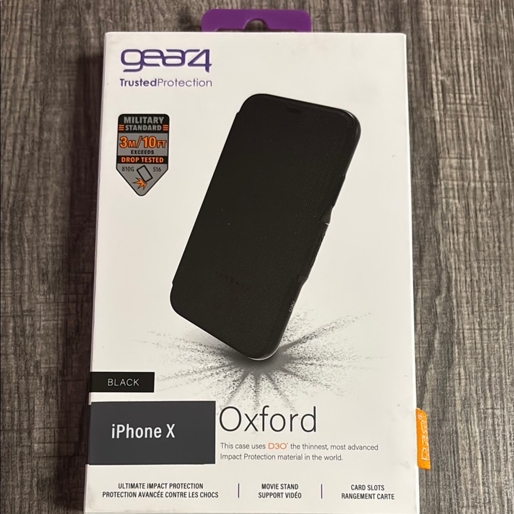 Black Folio Case for iPhone X